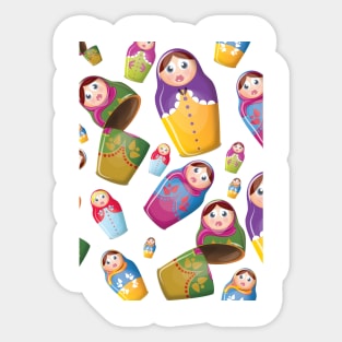 Russian Dolls Pattern Sticker